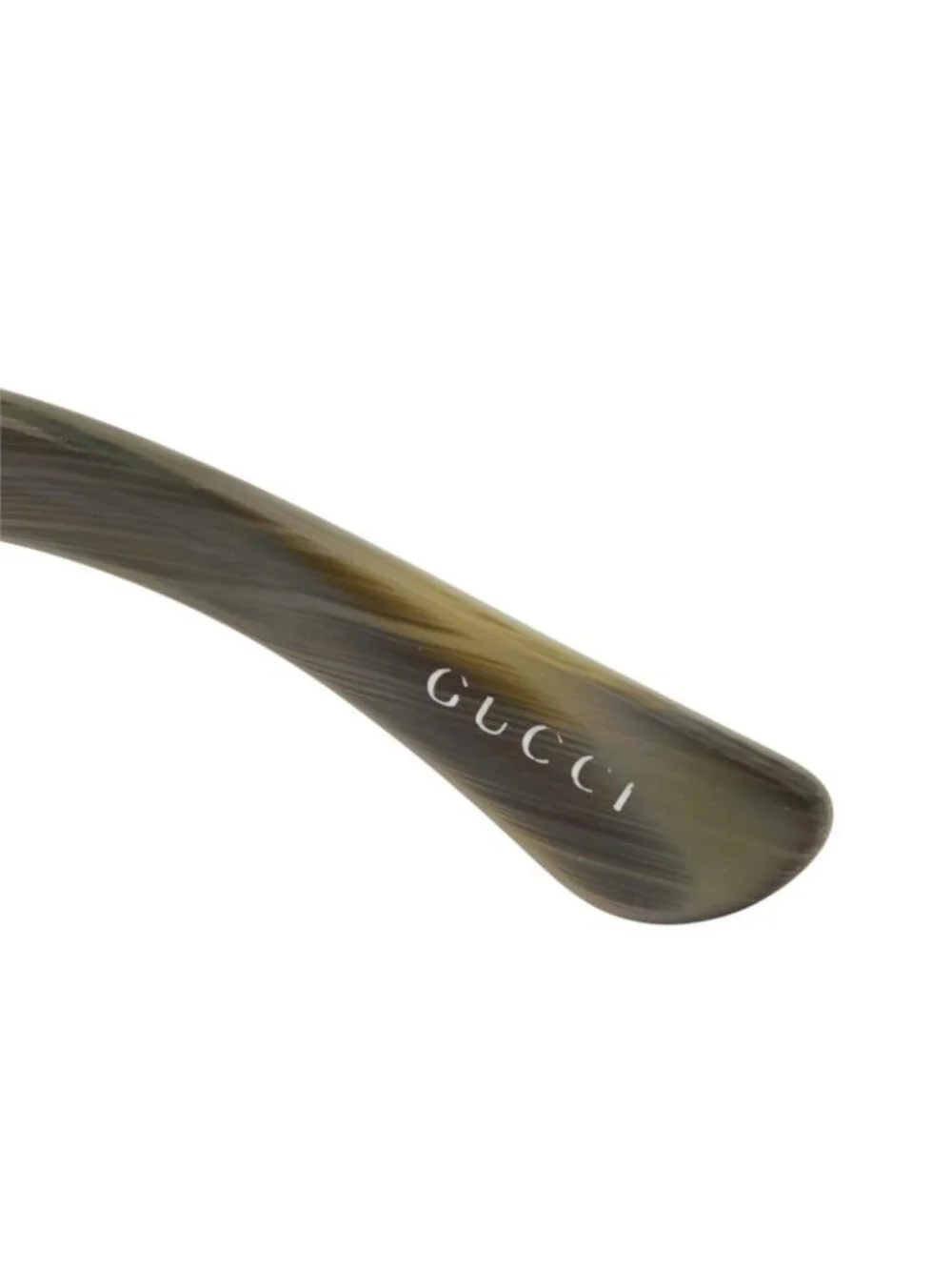 Gucci Crest Design Sunglasses S Brown Gold Acetate Metal Eyewear